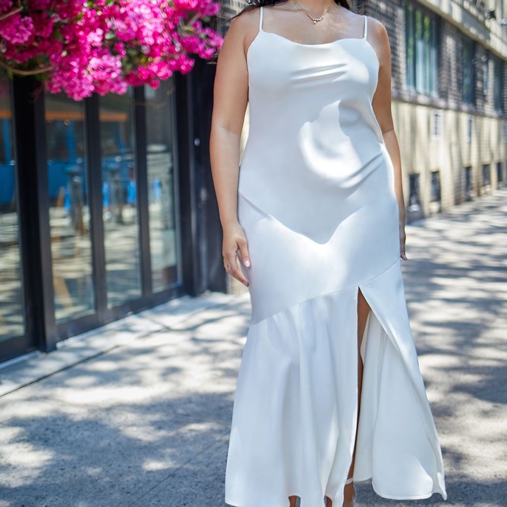 Eloquii plus size white slip wedding dress nwt